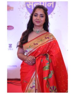 Sayali Sanjeev Instagram - म टा सन्मान २०२३
•
•
Styled by @trushala_nayak 
पैठणी @navinyas_handloom 
•
•
#blessed