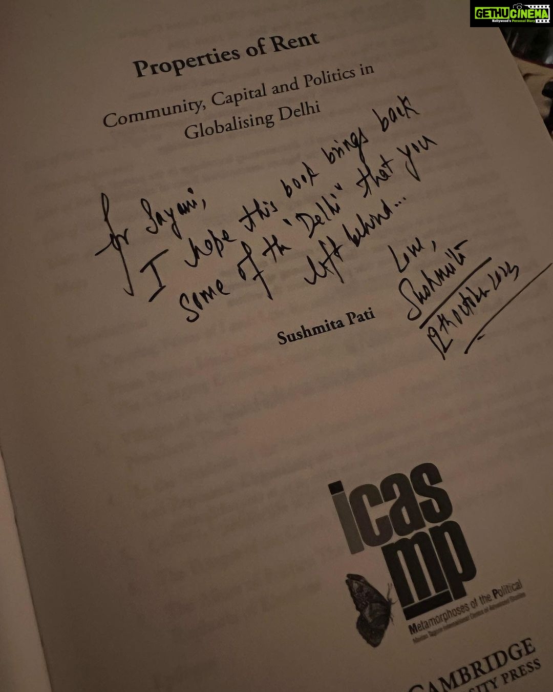 Sayani Gupta Instagram - Times when you feel truly proud and kinda thrilled to see friends doing their thing, making a mark and thriving in their respective fields! @sushmita_pati from when we were 18 to now.. you’ve remained the same, held your ground, been brilliant, been teaching at some of the best colleges/universities in the country, travelled the world on your own terms, written a book now and constantly shown us all how it’s done! Only love! Keep glowing & smashing it out of the park! I mean look at the reviews!!! 🤌🫠😎 Guys check out #propertiesofrent @cambridgepress @cambridgeuniversitypress if you are looking to read non-fiction writing.. this is a healthy fun dose of political science and the evolution and spatial transformation of urban villages around Delhi. 📕❤️⚡️