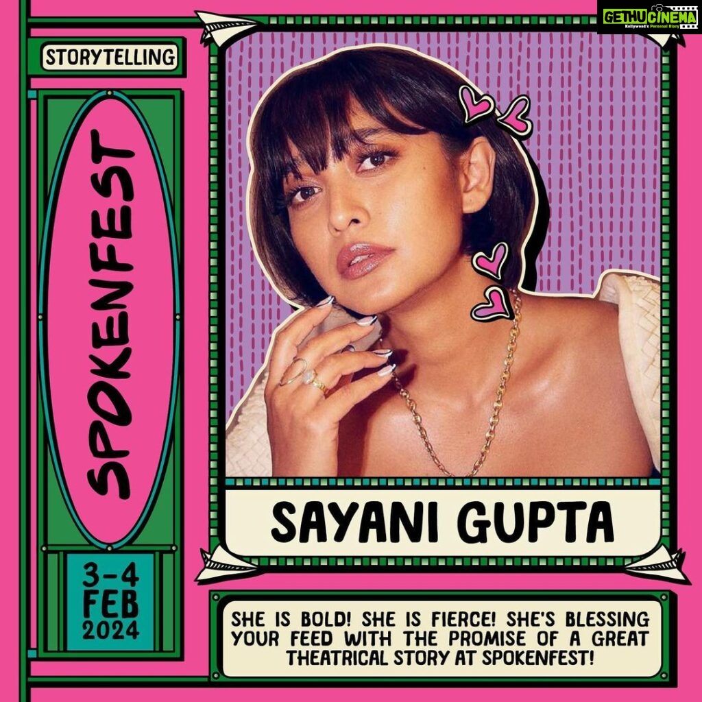 Sayani Gupta Instagram - Sayani Gupta is a dynamic force in entertainment, celebrated for her versatility. Her extraordinary performances in films, web series, and theatre have earned her critical acclaim and a special place in the hearts of audiences worldwide. With compelling roles in "Four More Shots Please!" and "Inside Edge," and impactful performances in "Article 15" and "Parched," Sayani brings depth, authenticity, and precision to her characters. As a storyteller, she redefines Indian cinema and continues to captivate audiences with her exceptional talent. With each new project, Sayani Gupta proves she's a true force in the world of entertainment. Stay tuned for her upcoming roles! Poster Design: Rhea Iyer @oddwaffling #SpokenFestArtist #SayaniGupta #VersatileTalent #Acting #Actor #ADateWithSpoken #Artists #Kommune #SpokenFest