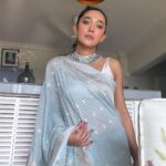 Sayani Gupta Instagram - Women Creator’s Panel at @mumbaifilmfestival Hurried Hmu styling shoot by self! But in this powder blue beauty by @shantibanaras Necklace @curiocottagejewelry As @rajshri_deshpande puts so honesty in her post! And something we discussed in the panel.. looking like an actor and the expectations of being turned out perfectly all the time is insane work! And we are all pressured into doing so and spending a ton of money each time, every event! Thank you @rotalks for asking the relevant question & moderating a fabulous panel! My fellow creators @maanvigagroo @rasikadugal @shriya.pilgaonkar discussed the bane of being fashion forward all the time!