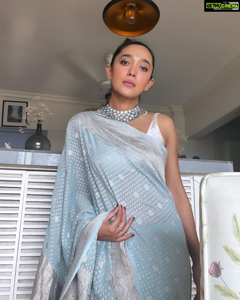 Sayani Gupta Instagram - Women Creator’s Panel at @mumbaifilmfestival Hurried Hmu styling shoot by self! But in this powder blue beauty by @shantibanaras Necklace @curiocottagejewelry As @rajshri_deshpande puts so honesty in her post! And something we discussed in the panel.. looking like an actor and the expectations of being turned out perfectly all the time is insane work! And we are all pressured into doing so and spending a ton of money each time, every event! Thank you @rotalks for asking the relevant question & moderating a fabulous panel! My fellow creators @maanvigagroo @rasikadugal @shriya.pilgaonkar discussed the bane of being fashion forward all the time!