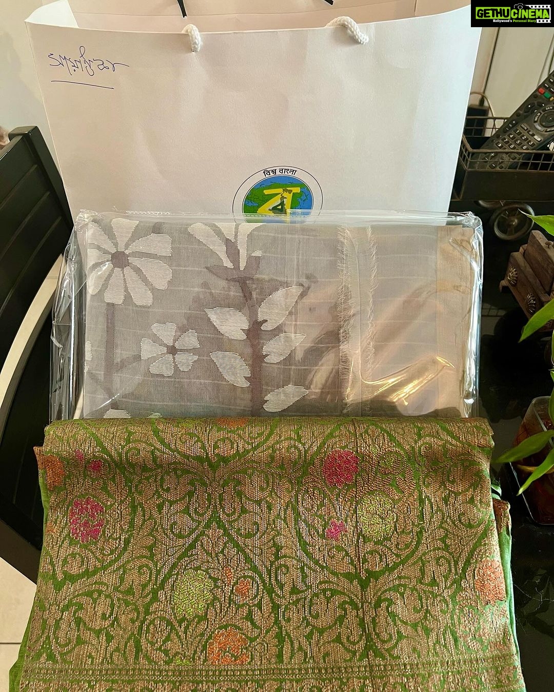 Sayantika Banerjee Instagram - Thank you Didimoni @mamataofficial 🙏🏻 for the Durga Puja Gift❤️