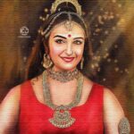 Shalu Menon Instagram - “Thursday is a day of reflections and thoughts…”❤️ Another piece of art @sujith_kj21 Thanks for taking this effort…. #picture #painting #art #malayalamserialactress #malayalamactress #dancers #MazhavilManorama #choreographer #SuryaTV #happiness #red #performer #love