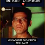Sharib Hashmi Instagram - Remembering #OmPuri sir on his birth anniversary ❤️🎂 And #AmrishPuri Sahab 🫡 Sharing one of most favvvourite scenes from my favvvourite film #ArdhSatya directed by #GovindNihalani sir ❤️