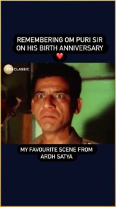 Sharib Hashmi Instagram - Remembering #OmPuri sir on his birth anniversary ❤️🎂 And #AmrishPuri Sahab 🫡 Sharing one of most favvvourite scenes from my favvvourite film #ArdhSatya directed by #GovindNihalani sir ❤️