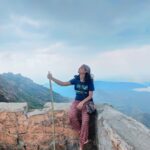 Sharvary Joshi Instagram - At 5,650 ft. 💙 . . . . . . . #bliss #climbing #10000steps #climbingmountains #duttaguru #gurushikhar #gurushikhar #girnar #girnari #girnari_moj #junagadh #junagadh_ni_moj #shiv #jatra #bhakti #blue #landscape #brahmavishnumahesh #trimurti #instamood #mountain