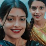 Sharvary Joshi Instagram - Togetherness is the true happiness 😇😘 Happy Diwali 💫 Happy New Year #diwali2020 #happydiwali #saree #sisters #together #happiness #saalmubarak