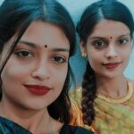 Sharvary Joshi Instagram - Togetherness is the true happiness 😇😘 Happy Diwali 💫 Happy New Year #diwali2020 #happydiwali #saree #sisters #together #happiness #saalmubarak