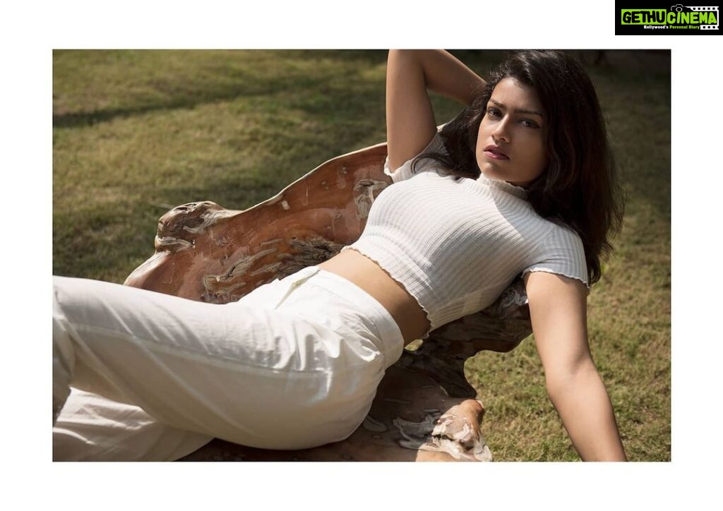 Sharvary Joshi Instagram - How ever we are outside, inside.. ⁣ our souls are equally white.⁣ ⁣ 📸 & 🖥️ Photography and editing: @virag9468 ⁣for @_a.vphotography_ ⁣ #white #soul #pure #colour #base #basic #whitedress #croptop #actress🎬 #model #fashiondesigner #modelling #modellinglife #modelposing #browngirl #seren #sharvaryjoshi #barodian #photoshootideas #practicesession #📸 #photographyy #purevibe #beautifulpose #fashionstatement #whiteaesthetic #whiteonwhite #⬜ #⚪ #innocence