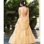 Sharvary Joshi Instagram - BEAUTY IS BEING THE BEST POSSIBLE VERSION OF YOURSELF ON THE INSIDE AND OUT. 🌟💛⭐ ⚜️For this look⚜️ Contact 8469077744 Size: 34 - 36 - 38 Designed by @archana.makwana for @houseofarchana In frame: of course @sharvaryjoshi Photography by: @virag9468 for @_a.vphotography_ Jewellery Courtesy: @skgoldjewels Mua: @zeba_khan_vohra for @the_face_studio_vadodara Venue Courtesy: @shaktigreens #golden #gown #weddingcollection #embroidered #modeling #model #photoshoot #actress #gujarat #vadodara #ahmedabad #slaying #jewelry #gold #pose #sharvaryjoshi #actor #fashionphotoshoot #fashiontrends2020 #goldendress #ethnicity #ethnic #indianmodel #indianfashion #goldjewelry #indianstyle #lehenga #goldlehenga #bridesquad #bride