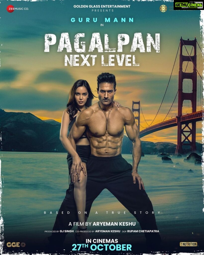 Shazahn Padamsee Instagram - PAGALPAN Next Level- for those who dare to dream ✨ Releasing in cinemas near you on the 27th of October! @aryemanramsay @gurumann @zeemusiccompany #PosterLaunch #Pagalpan #TrueStory