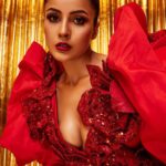 Shehnaaz Kaur Gill Instagram - Red Hot🔥 @shehnaazgill wore a ravishing red taffeta dress with oversized hand-embroidered blooms, dripping with crystals and sequins by #abujanisandeepkhosla at the opening of the Jio World Plaza. @jioworldplaza #abujanisandeepkhosla #shehnaazgill #jioworldplaza #MumbaiAtThePlaza #Shinewithstyle #ExperiencethePlaza #fashionpresentation #opening #fashion #style #classic #goldenage #signaturestyles #abujani #sandeepkhosla