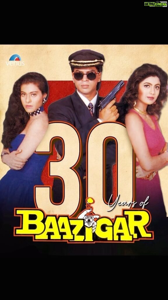 Shilpa Shetty Instagram - Baazigar and I completed 30 YEARS on 12th November!🥳🥳 Thank you… @jainrtn ji and #Venus for being my guiding light. So blessed to have you in my life🙏🤗 @iamsrk… for being a true Baazigar and my one and only acting school😅Was your co-actor but your fan then, now, and forever♥🤗 Abbas bhai & Mastan bhai… for handling me with kid gloves and having more faith in me than myself 🫡😍 @kajol… for befriending and (unknowingly) teaching me the art of being fearless🤗😘 I feel so blessed… I owe this to my audience! Here’s to another 30 ♥🧿💫 If I knew that getting thrown of a building would give me 30 years of longevity, I would happily get pushed again😅😂 After all, “Haar ke jeetne wale ko BAAZIGAR kehte hain!”❤‍🔥 @iam_johnylever #RakheeGulzar #SiddharthRay @asha.bhosle @anumalikmusic @kumarsanuofficial @therealalkayagnik @vinodrathodofficial12 @pankajudhas @theabbasmustan ~ Video courtesy: @venusworldent #gratitude #30years #Baazigar