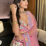 Shiny Doshi Instagram - "Enveloped in the splendor of this exquisite lehenga, feeling the magic of Indian heritage and my own beauty. 💖🌟 #LehengaLove #IndianElegance #FeelingGorgeous #navratriappearance #delhi Outfit: @rajbinderchahalofficial Jewellery: @tyaanijewellery Stylist: @stylebyvanshiika Makeup: @fragrance_makeup_studio Hair: @sonu_koli8489 Delhi