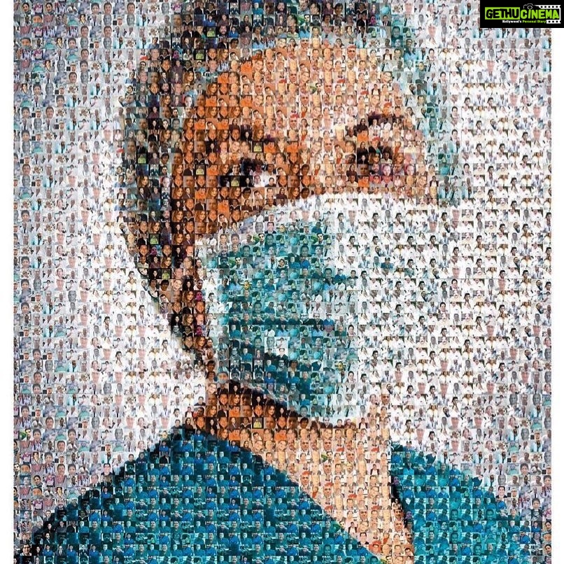 Shirish Sharavanan Instagram - Happy to share This portrait, Which is made with the pics of all the doctors and nurses who passed away in this pandemic. #doctorsdayindia #doctorsday #doctorslife