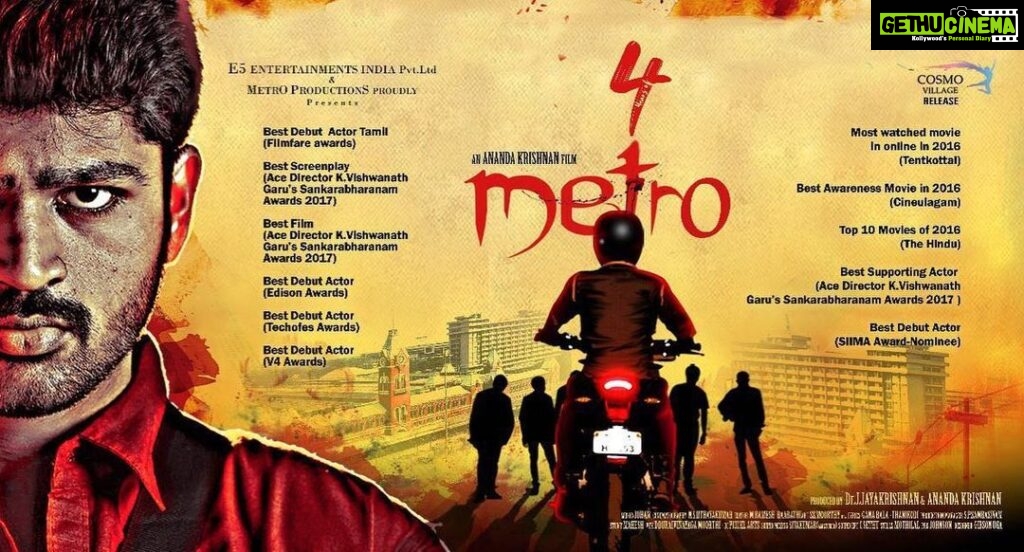 Shirish Sharavanan Instagram - Its been 4 years since my debut film #metro Dir by @metro_anand released which gave me a huge fame as an actor & I thank you all for encouraging me from the day 1 till now .. Watch #Metro on @netflix_in #debut #filmfare #blessings🙏