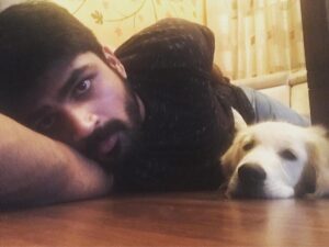 Shirish Sharavanan Instagram - Relaxing it off after the super hectic week with my boy at home.. #biscuit #chillingscenes😎