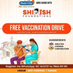 Shirish Sharavanan Instagram - இன்று புதிய பயணமாக… பத்திரிகையாளர்கள் மற்றும் பொதுமக்களுக்கு இலவச தடுப்பூசி... இதை இங்கே தெரியப்படுத்துவதில் மிகுந்த மகிழ்ச்சி அடைகிறேன்! இந்த பயணத்திற்கு உறுதுணையாக இருக்கும் @chennaicorp @radiocityindia @news7tamil @agscinemas @conzeptnoteoff @donechannel1 அனைவருக்கும் என் மனமார்ந்த நன்றி. #GetVaccinated #MetroShirish #freevaccinationdrive