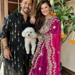 Shivaleeka Oberoi Instagram - A very happy #Diwali ✨ from mine to yours! 💕 #LoveAndLight 💫 Wearing @bougainville_by_aavnee @juhi.ali