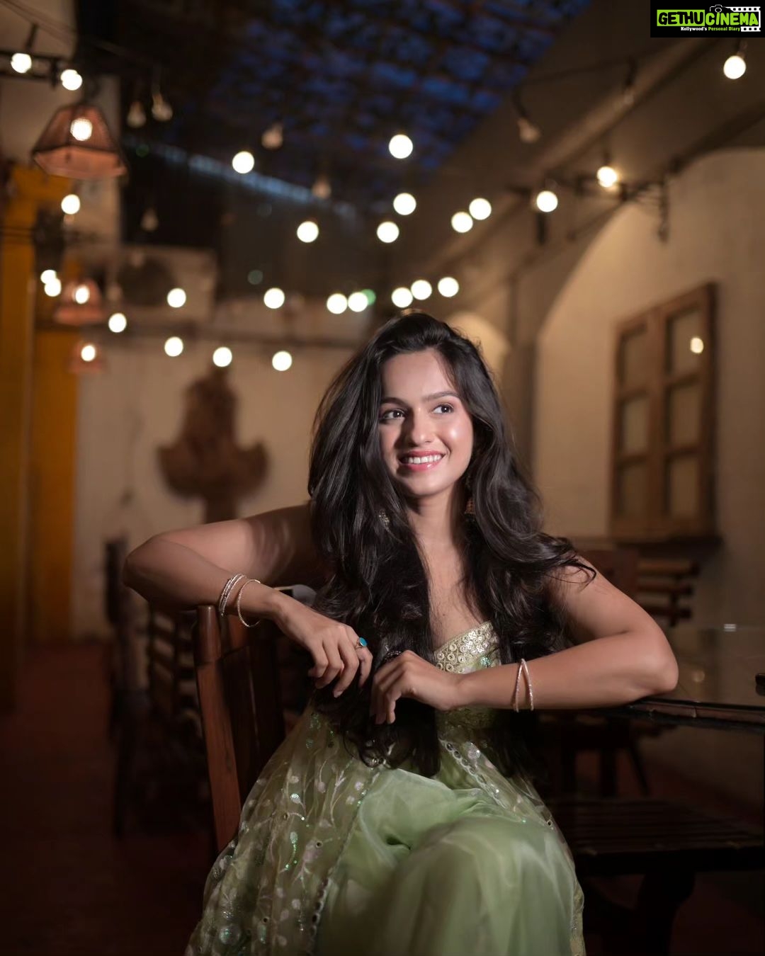 Shivani Baokar Instagram - When in our element, the world around shines ✨ Clicked by @_harshit_0311 Wearing @aakriti_by_nandita Styled by @saileerajpurenagane Jewellery @sorayaajewels_ Location @housepartykhar House Party