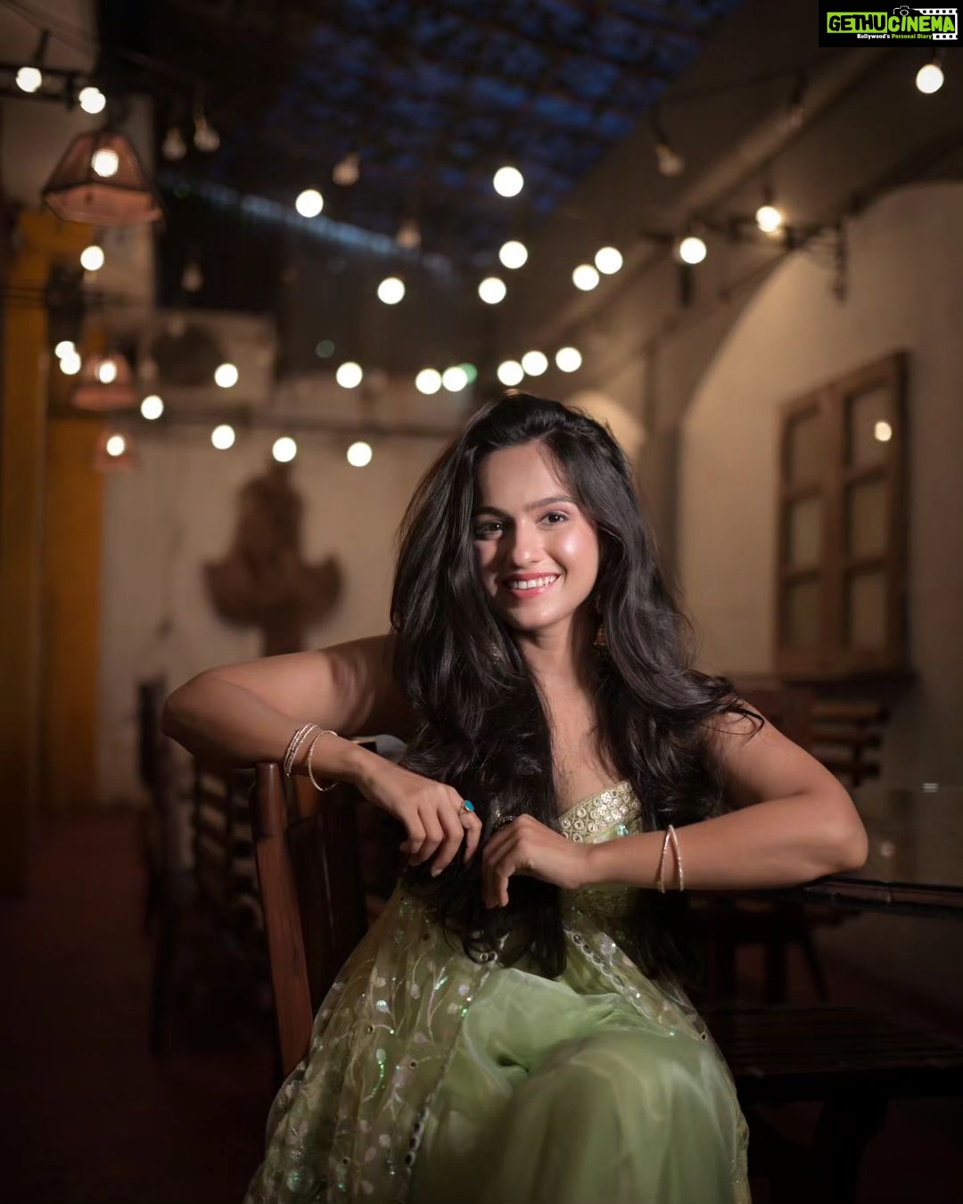 Shivani Baokar Instagram - When in our element, the world around shines ✨ Clicked by @_harshit_0311 Wearing @aakriti_by_nandita Styled by @saileerajpurenagane Jewellery @sorayaajewels_ Location @housepartykhar House Party