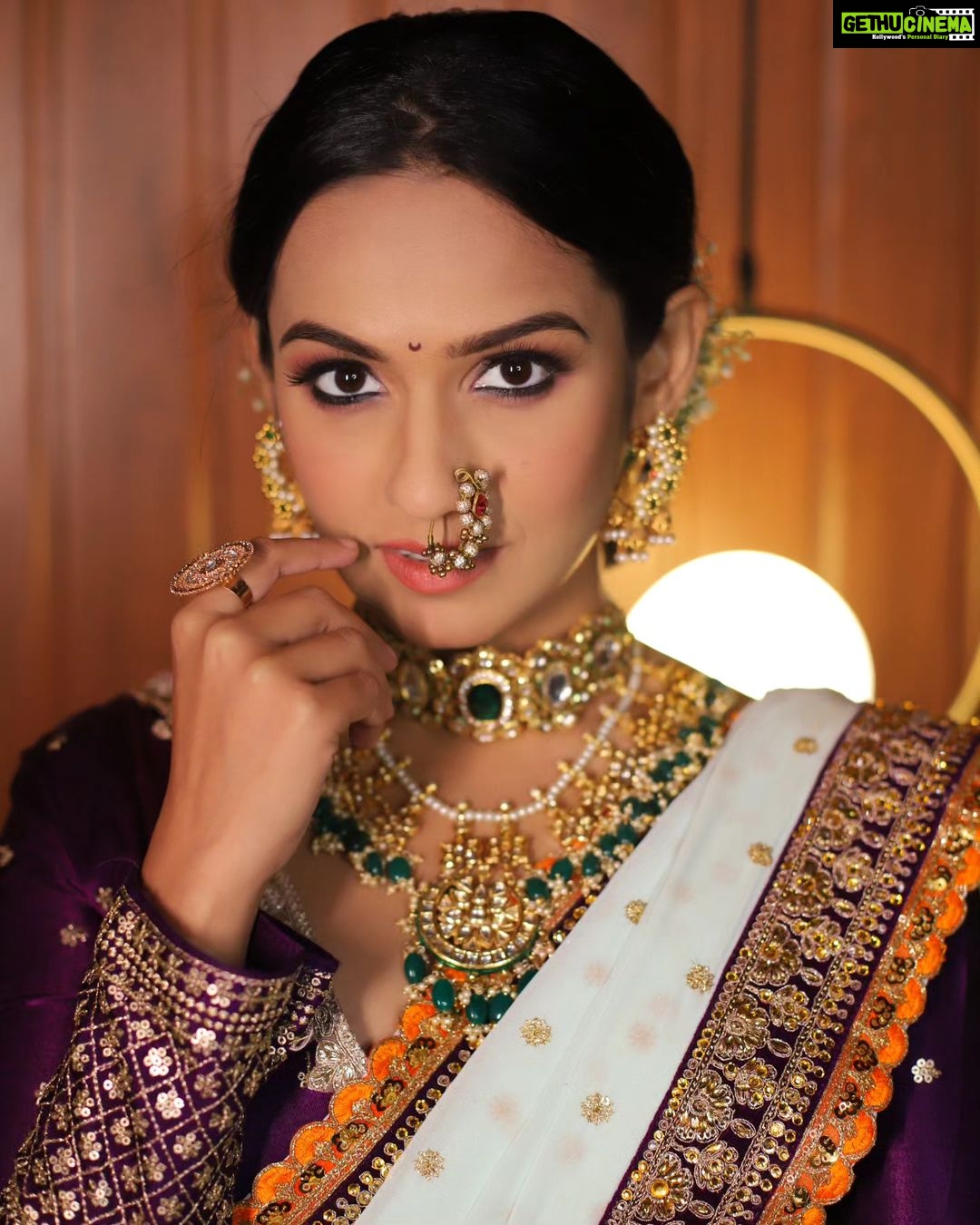 Shivani Baokar Instagram - Last photos of this series that received so much love! π Thank you to the team and the beautiful location. Details below. Makeup & hair - @makeupbyberdesaurabh Photographer- @kunal_mohite_photography Styling - @makeupbyberdesaurabh @style_by_pradnyaaaaa__ Designer - @rashmi.s_the_rental_boutique Jewellery - @jizajewellerystudio Nath & hair accessories - @morpankh_jwells Location - @setsinthecity.in Shoot managed - @style_by_pradnyaaaaa__ How about an entirely different series now? π Sets in the City