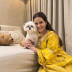 Shivshakti Sachdev Instagram - Happy Diwali Aap Sabko🪔 When your Pet is part of all your rituals✨ #rituals #indian #india #happiness #festival #diwali #pet #maltese #dogoftheday #love #happy #india #indianwear