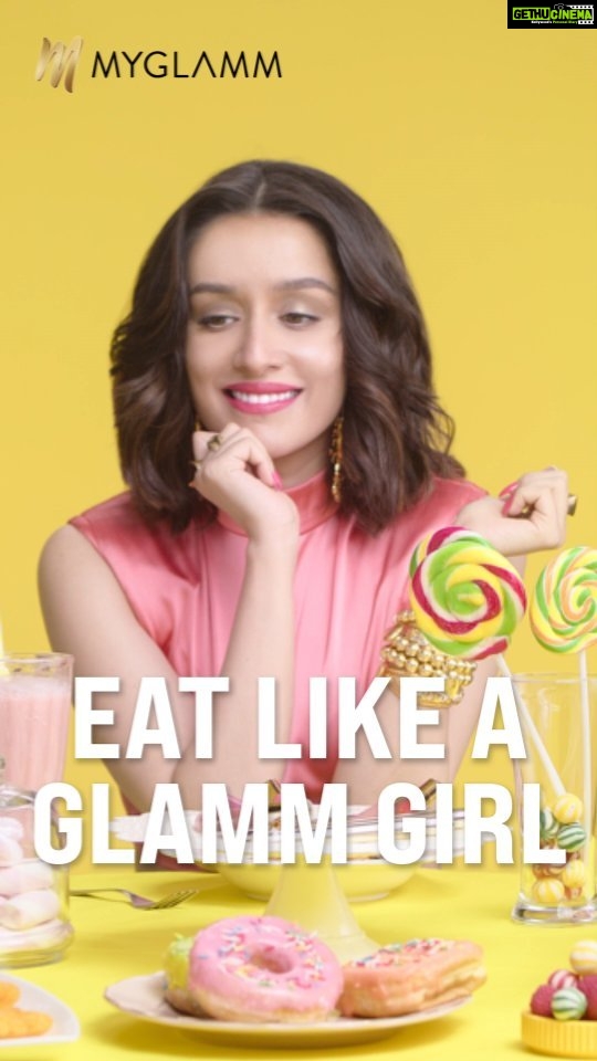 Shraddha Kapoor Instagram - Dig in, darling! 🍩🍰🍫 . Eat worry free and indulge in every bite with confidence ‘coz the @myglamm Ultimatte Lipstick Range lets you #EatLikeAGlammGirl, without a smudge in sight ! 💋 . ⭐MyGlammUltimatte Long Stay Matte Lipstick - 12hr stay Transferproof formula ⭐MyGlamm Ultimatte Long-Stay Matte Liquid Lipstick - 8 hr stay transferproof formula . Shop now to get Flat 25% off on MyGlamm . #MyGlammUltimatte #EatLikeAGlammGirl #SmudgeProofLipstick #ad #collab