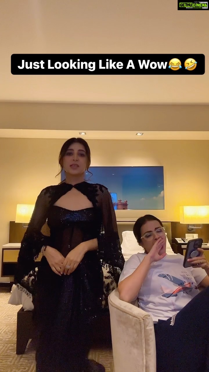 Shrenu Parikh Instagram - Post Event Fun When You Are In Love With Your Outfit And Don’t Want to Change 😂🤣 . . . #nehaadhvikmahajan #shrenuparikh #trendingreels #funreels