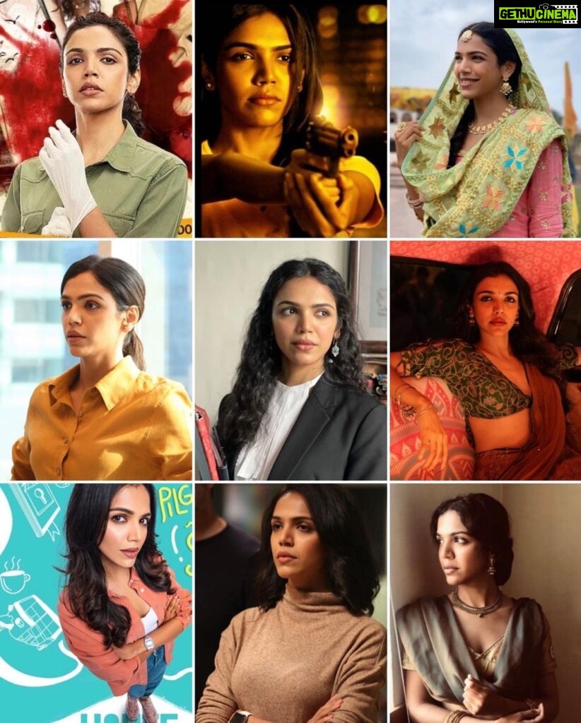 Shriya Pilgaonkar Instagram - कुछ किरदार 🎥 Each character, a unique story. A spectrum of strength, vulnerability, and resilience through some of the diverse women I've had the privilege of portraying on screen #ActorsLife From Left to Right #MurderInAgonda #Mirzapur #BhangraPaale #TheBrokenNews #GuiltyMinds #TaazaKhabar #HouseArrest #Crackdown #BeechamHouse #ShriyaPilgaonkar
