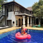 Shriya Pilgaonkar Instagram – Floating through life, emotionally attached to my flamingo friend. 🦩💕
#FlamingoFeelings

#Birdsongmoira #goa #Theatreweekend
👙 @angelcroshet_swimwear Birdsong, Moira, Goa