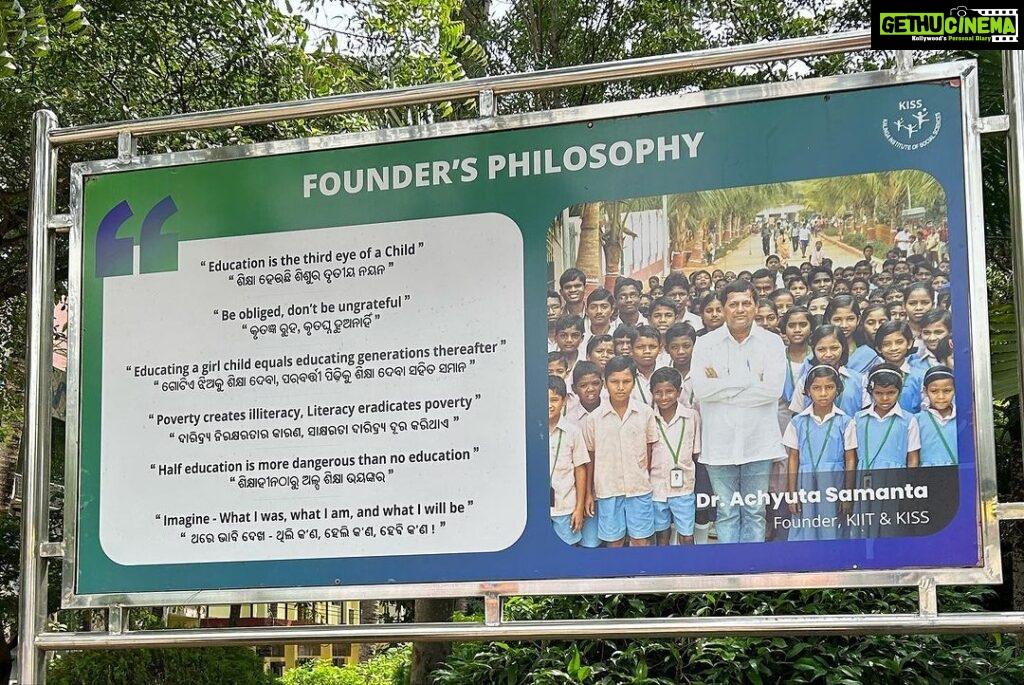 Shriya Pilgaonkar Instagram - Always a student at heart. I am so inspired by the remarkable life story & philanthropic work done by @dr.achyutasamanta who has truly been a beacon of hope and empowered thousands of children. I urge you to read about him. I had the opportunity to spend time at The Kalinga Institute of Social Sciences (KISS) @kissfoundation in Bhubaneshwar which is the largest tribal residential school in the world, providing free education, accommodation, and holistic development to underprivileged tribal children started by Dr Samant. It empowers students through quality education and nurtures their talents, aiming to break the cycle of poverty and promote social inclusion. Some of the best players competing in different sports are from this institute and I was amazed to see the remarkable facilities available to them for their over all growth . Dr Samanta’s story is a testament to human courage & determination to bring about change . Growing up in extreme poverty , he changed the course of his life and went on to build several educational institutes . I had the opportunity to interact with the students and also got a sense of their education program especially for indigenous students which is so well structured without alienating them from their own culture . My parents were here early this year and ever since they told me about their experience , I couldn’t wait to know more . Thank you so much to the team , faculty and Samanta Sir. I look forward to visiting very soon . I truly believe the power education has especially for young girls to break the cycles of their families and this has left me truly inspired to contribute in whatever way I best can🙏🏼♥️ KISS - Kalinga Institute of Social Sciences