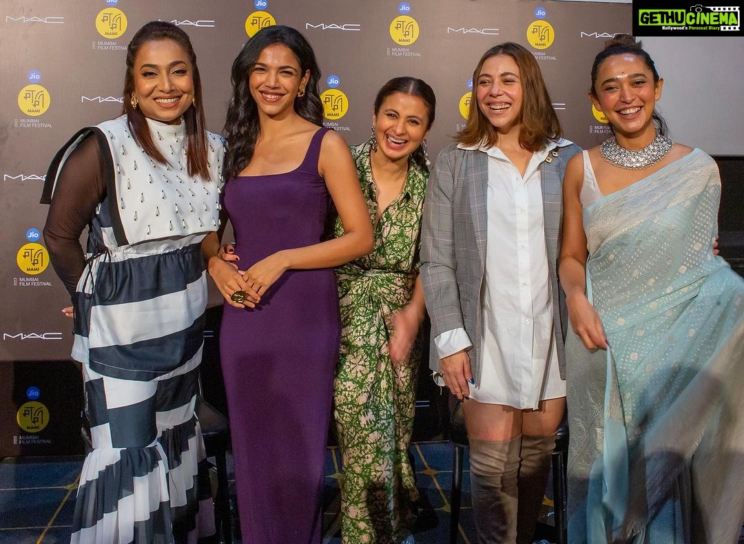 Shriya Pilgaonkar Instagram - This felt like an intimate conversation in our living room. 🌹Thank you @mumbaifilmfestival & @rotalks for having me on this panel with these wonderful women whose work & work ethic I deeply respect and admire .🫶🏼🎬 📸 @adisphotographysg