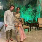 Shriya Saran Instagram - Happy Diwali Blouse @sithara_kudige ( gorgeous George ours ) Saree @vrk_heritage ( stunning saree ) MIL @rajattangriofficial ( you made this for her for my wedding , thank you ! Priceless ) Andrei is wearing gift from my mom ( you better like it ) Radha ( my princess ) @panchhi_bykanupriya ( she looked like a fairy , thank you )