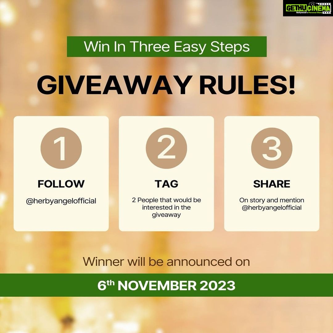 Shriya Saran Instagram - 🎉GIVEAWAY ALERT 🎉 Get ready to celebrate your Diwali with Herby Angel!🪔❤️ ✨Participate in 4 simple steps: 1. Like this Post 2. Follow @herbyangelofficial 3. Post a story mentioning @herbyangelofficial 4. Tag your 2 friends in the comment section. 3 lucky winners will be announced on 6th November, and they will receive a luxurious Herby Angel Gift Box and surprise gifts worth ₹10,000, filled with wholesome treasures and surprises. 10 lucky winners will also receive exclusive discount coupon codes. . . #HerbyAngelGiveaway #NaturalGoodness #HerbalTreasures #naturegoodness #diwaligifting #giveawaygifts