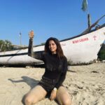 Shriya Tiwari Instagram - I will have an island of my own rather than building a sand castle. . . . . . . . . . . . . . . . . . Pc: @ravi_kiran9569 😍 . . . . . . . . . . . . . . . . . . . . . . . . #beach #beachgirl #black #sand #sandcastle #goadiaries #motivation #motivationalquotes #sunday #weekend #inspirationalquotes #instagram #instagood #instalike #instadaily #instafashion #viral #trend #photography #beachphotography #raw #nofilter #chhaliya