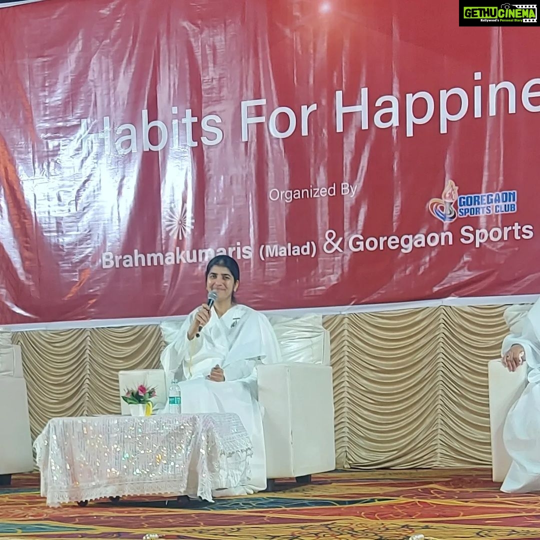 Shriya Tiwari - 1.2K Likes - What a soothing evening it was!
@bkshivani ji enlightened us with core habits of happiness (sanskar).
As much as easy it is to guess the concept the more deeper it's meaning is. She explained it so beautifully.
I was lucky to be a part of this and to get a picture with her. Her aura is so divine and pure. Lucky to meet a pure soul like her.
#bkshivani #brahmakumari #motivation #motivationalquotes #motivationalspeaker #divine #manifestation #universe #happiness #peace #love #wisdom #sanity #aura #meditation