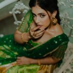 Shruthi Prakash Instagram - Evening gram ♥️ Just double tap 🧸 Outfit @ragasutra_by_.kavyaharish Jewellery @kiran.bridal.jewelry PC @wime_studios Mua @glorykeithmakeover #shrutiprakash #ethnic #fashion #potrait #potraits #color #dewy #love #happyweekend
