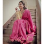 Shruthi Prakash Instagram - Love is all around 🧸♥️ Styling: @tejukranthi Assistant Styling : @khushi_jagadisha Outfit: @label_manu__gowda Accessories: @thefestivestoreindia Mua @chaitra.girish.1 Hair @priya_chandra_makeovers PC @framesbyadarsh #shrutiprakash #saree #ktb #promotions #pink #pretty #smilee #alliswell
