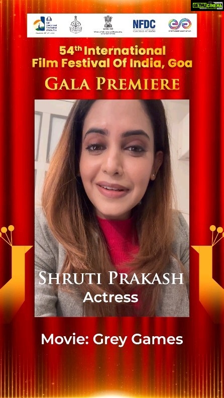 Shruthi Prakash Instagram - Join Shruti Prakash, who will be coming to #iffi54 with her breathtaking suspense thriller, 'Grey Games on the 27th of November. The film immerses viewers into the realms of online gaming, the metaverse, and heartfelt emotional bonding!