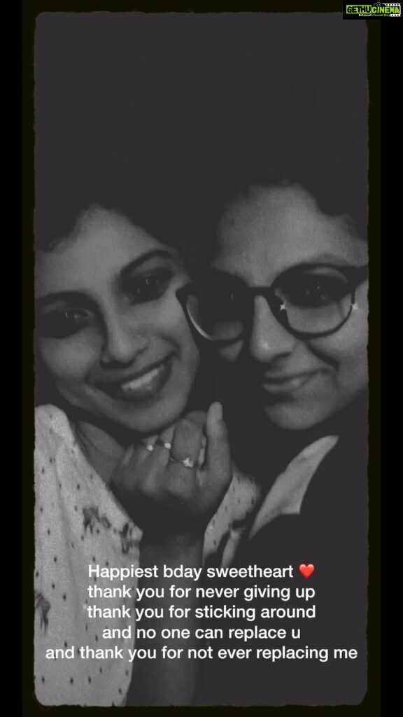 Shruthi Rajanikanth Instagram - The best twin one can ever ask for 😘 she knows me like my soul and she loves me for who i am ❤️ thank you for being there and never ever replacing me 🦋💕😂 i hate you with my whole heart ❤️ many many happy returns of the day pachu 😍😘😘😘😘😘 #soulsisters @incredibly_inside_out
