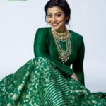 Shruti Ramachandran Instagram - 🦚For @grihalakshmi_ Happy Vijayadashami :) Shot by :@sidhiqueakber Stylist:@keerthysampath Mua & Hair:@femy_antony__ Jewelry:@malabargoldanddiamonds Saree:@pranaahbypoornimaindrajith Green Lehanga:@anjanabohra_official