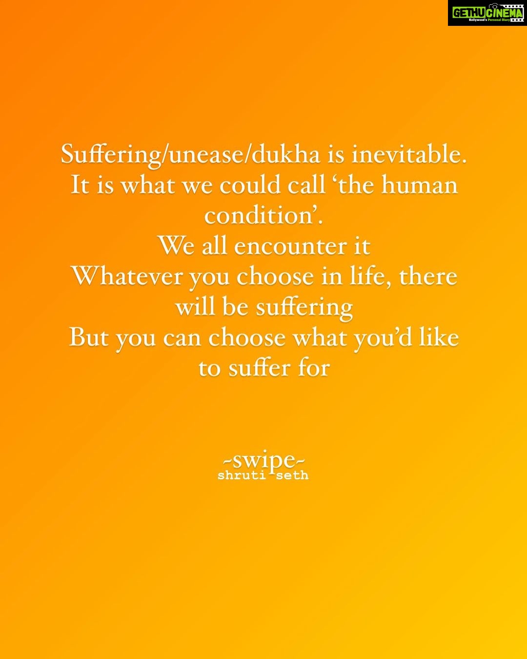 Shruti Seth Instagram - In 2020 I gifted myself a course in Applied Buddhist Psychology and it changed my life. Sharing a few of my lessons here. It requires a sense of self-enquiry, critical thinking and contemplation to be able to really benefit from its teachings. The ability to sit with uncomfortable thoughts and give yourself honest answers is imperative. Other than the ones I have mentioned in my post, there is another lesson that has given me some level of clarity. Almost all things in our lives come from dependant arising. We give meaning and value to things. A pen, is a pen until it is “my”pen and then my outlook and my attachment to it changes. The same goes for clothes, for bags, for shoes, a job, a holiday, mothers, fathers, kids, friends etc. All of these become important the moment I add “my” as a prefix. So when you feel burdened by something just take away its value since you’re the one who gives it value in the first place. And if you would want to use it positively then think of it as “our” or “all”. Our mothers or all mothers. Our planet, our children or all children. That way you learn to treat all sentient beings & things with respect and dignity and not just “your” people and “your” things. I have benefited hugely in how I perceive things, what things colour my judgement and what increases my suffering. Will try and share more. I hope it helps others get a clearer view of things. Grateful to all my teachers for trusting me with their wisdom. 🪷 #buddhism #teachings #mentalhealth #mentalwellbeing #emotionalintelligence #mentalwellbeingcoach #mentalhealthadvocate #eiwithshruti #student #teacher #shruphotodiary