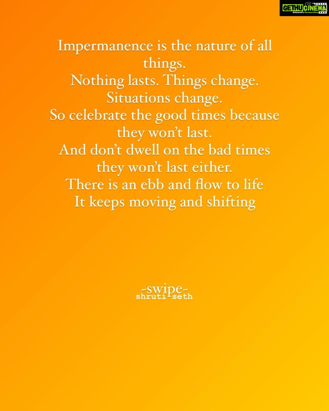 Shruti Seth Instagram - In 2020 I gifted myself a course in Applied Buddhist Psychology and it changed my life. Sharing a few of my lessons here. It requires a sense of self-enquiry, critical thinking and contemplation to be able to really benefit from its teachings. The ability to sit with uncomfortable thoughts and give yourself honest answers is imperative. Other than the ones I have mentioned in my post, there is another lesson that has given me some level of clarity. Almost all things in our lives come from dependant arising. We give meaning and value to things. A pen, is a pen until it is “my”pen and then my outlook and my attachment to it changes. The same goes for clothes, for bags, for shoes, a job, a holiday, mothers, fathers, kids, friends etc. All of these become important the moment I add “my” as a prefix. So when you feel burdened by something just take away its value since you’re the one who gives it value in the first place. And if you would want to use it positively then think of it as “our” or “all”. Our mothers or all mothers. Our planet, our children or all children. That way you learn to treat all sentient beings & things with respect and dignity and not just “your” people and “your” things. I have benefited hugely in how I perceive things, what things colour my judgement and what increases my suffering. Will try and share more. I hope it helps others get a clearer view of things. Grateful to all my teachers for trusting me with their wisdom. 🪷 #buddhism #teachings #mentalhealth #mentalwellbeing #emotionalintelligence #mentalwellbeingcoach #mentalhealthadvocate #eiwithshruti #student #teacher #shruphotodiary