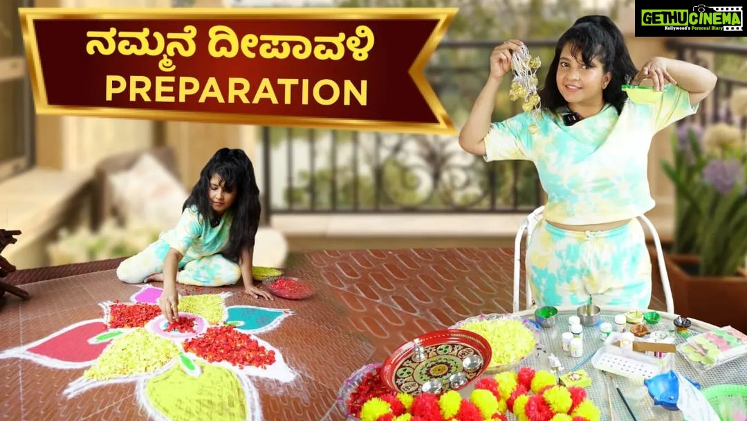Shubha Poonja Instagram - My deepavali video releasing today at 5 pm on my u tube channel.....