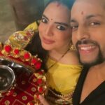 Shweta Bhardwaj Instagram - @salilacharya we love food but #karvachauth is the day we now not more then each other wish u my love happy healthy long blessed life …. Love you till the moon 🌝 come then I will love to eat with u …