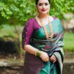 Shweta Menon Instagram - Stylist : @tharunya_vk Wardrobe: @silkyarns Accessories: @planetjewel MUA : @avinash_s_chetia Clicks : @mr__photophile
