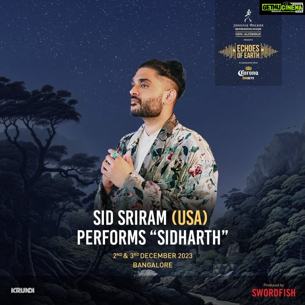 Sid Sriram Instagram - After nearly 5 years, Sid Sriram makes his return to Echoes of Earth. A beacon at the intersection between Indian Classical, pop and alt/ambient genres, his music marks an overlap between radically different worlds; hybrid in nature and a true reflection of his cultural roots and upbringing. Head to the link in our bio to book your tickets and hear him perform his album "Sidharth" live on the 2nd and 3rd of December. @walkersandco.india @corona_india @krunklive @swordfish_live Ensemble of the Wild Termites x Sloth Bears Termed as “ecosystem engineers”, termites greatly influence the physical, chemical and biological properties of soil, in addition to being a food source for many animals including the sloth bear. With a diet that includes fruits and tubers as well, sloth bears are important in helping control termite populations along with dispersing seeds within the Western Ghats and another reason why efforts are underway to protect them from poaching. @wwfindia @felis_creations #Echoesofearth2023 #ArtistsofEchoes #EnsembleoftheWild #westernghatsofindia #Musicfestival #sustainablefestival Bangalore, India