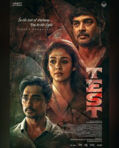 Siddharth Instagram - In the test of darkness..
You be the light ! ✨

#HappyDeepavali #HappyDeepavali2023 
#HappyDiwali 🪔

#theTEST🏏 

Written & Directed by @sash041075 
Produced by @chakdyn & @sash041075 

Starring @actormaddy @nayanthara @worldofsiddharth @meerajasmine & others.

Story @iamsumankumar
Screenplay & Dialogues @iamsumankumar @sash041075 
DOP @viraj2singh
Music @shakthisreegopalan
Editor @editorsuresh
Production Designers @nmadhusudan @shwethasabucyril
Costume Designers @Poornima.designs @anuvardhan 
Stunts @Dineshsubbarayan
Sports Director @dpoonj
Sync Sound Recordist & Mixer @theotherhalf.sound
Sound Designer @kunalrajan
Sound Mix @rajakrishnan_mr
Makeup @sabarigirison.in
Stills #Anandan
Casting @sharanyaspotstalent
VFX Supervisor @okvijay
Colorist #Ranga
Executive Producer @muthu.ramalingam.714
Publicity Designer @gopiprasannaa
P.R.O. @onlynikil

A @studiosynot Production
Music On @musicynot