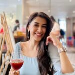 Simran Sharma Instagram – 🍷🥰